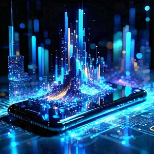 Smartphone With Data Visualization With Cell Phone