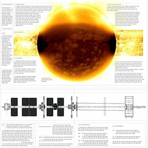 A Large, Detailed Illustration Of A Space Station Is Displayed On A Page
