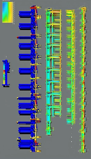 displays series blue yellow tubes