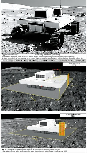 The Image Is A Split-screen Display Of A Building And A Vehicle