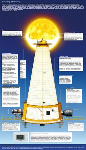 The Image Is A Diagram Of A Lighthouse, Showing Its Various Components And Their Functions