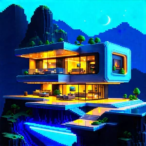 Futuristic Smart Home With Computer-generated, Model