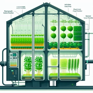 A Large, Multi-layered Greenhouse Filled With Various Plants