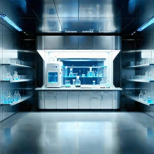 Futuristic Research Laboratory With Clean Well-organized
