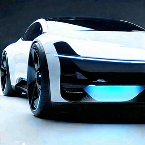 Innovative Electric Vehicle (design:1.38) With Futuristic White