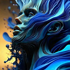 Abstract 3D Render: Discord represented through flowing lines