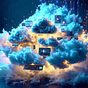 Cloud Computing Visualization With Image, There
