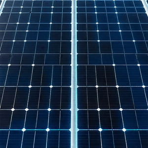 Tech Aerial Photography: Solar Panel With Neon Accents With Large Solar