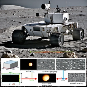 A White Rover Vehicle On A Rocky Surface, Possibly On The Moon
