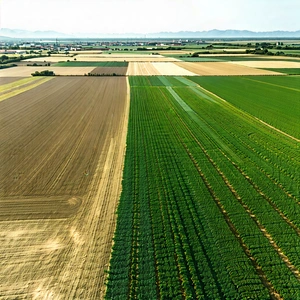 Nature Blender Artwork: Aerial view of agricultural fields