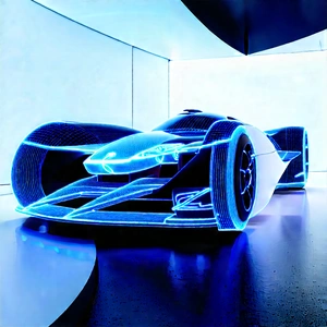 Innovative Electric Vehicle Design With Futuristic Blue
