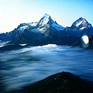 Nature Stock Photography: Aerial View Of (mountain:1.1) Range With Breathtaking Mountain