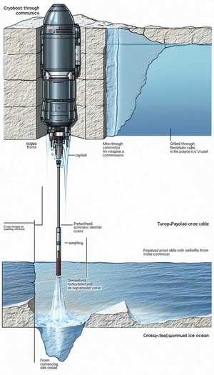 A Large, Red, And White Machine That Is Being Used To Drill Into The Ice