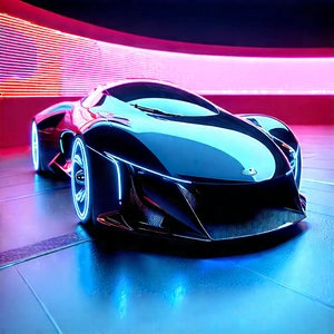 Innovative Electric Vehicle Design With Futuristic Parked