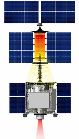 A Space Station With A Large Solar Panel On Its Side