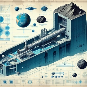 blueprint futuristic space station