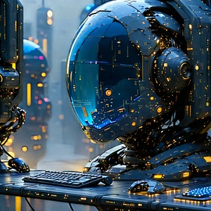 (futuristic:1.23) digital workspace
