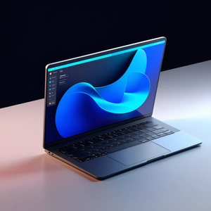 Tech Isometric Design: Laptop With User Interface With Laptop Computer