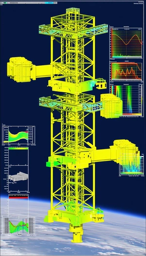 A Large Yellow Structure Is Shown In A Computer-generated Image