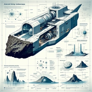 The Image Is A Blueprint Of A Spacecraft, Showcasing Its Various Components And Features