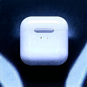 Wireless Earbuds With Glowing Screen With White Apple