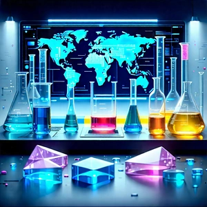 Entertainment Technology In Modern Laboratory With Table Variety