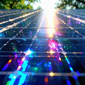 Solar Panel With Holographic Projection With Solar Panel