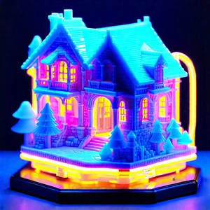 3d printer with neon accents