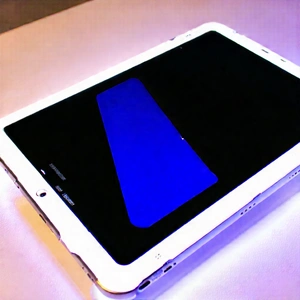 Tablet With Glowing Screen With White Tablet