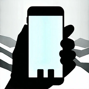 Tech Flat Design: Smartphone with user interface