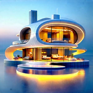 Futuristic Smart Home With Large, Modern-looking