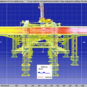 A Computer-generated Image Of A Large Structure Is Displayed On A Computer Screen