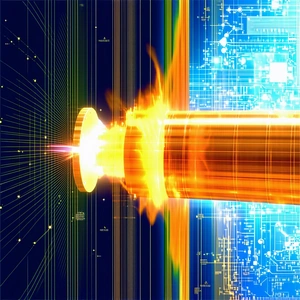A Computer Generated Image Of A Large, Brightly Lit, And Colorful Tunnel Is Shown