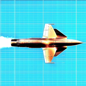 A Jet Is Flying Through The Sky, Leaving A Trail Of Smoke Behind It