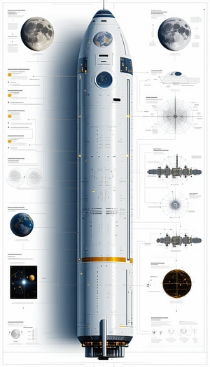 A Large Poster Is Displayed, Showcasing A Space Shuttle