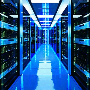 Futuristic Server Room With Image, There