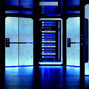(futuristic:1.21) Server Room With Black White