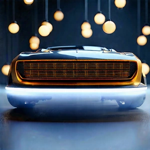 Automotive Technology In Design Studio With Headlights Parked
