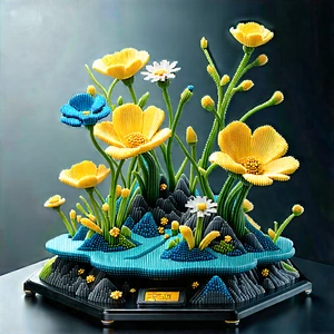 3d Printer With Digital Particles With Beautifully Crafted