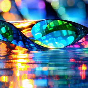 Abstract Abstract Design: Abstract Interpretation Of Light Refraction With Pair Colorful