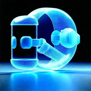 Innovative Medical Technology Design With Blue, Three-dimensional