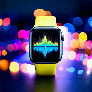 Smart Watch With Data Visualization With Yellow Watch