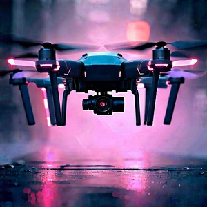 Drone With Streaming Content With Drone Flying