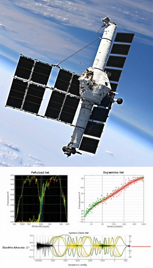 A Space Shuttle Flying Through The Sky, With A Large Satellite Attached To The Back Of It