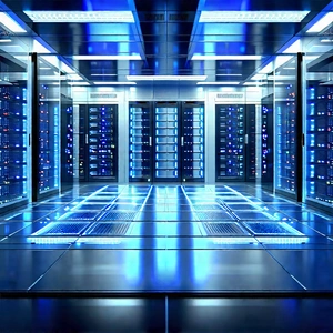 (futuristic:1.47) Server Room With Image, There