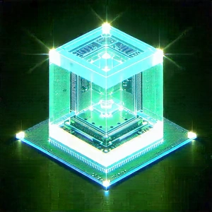 Quantum Computer With Holographic Projection With Brightly Green