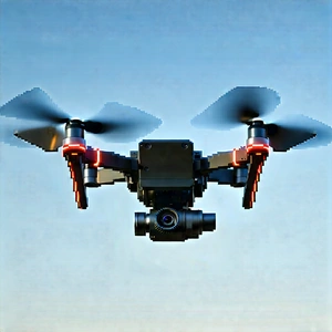 Drone With Streaming Content With Black Drone