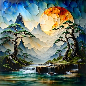 (digital:1.11) Transformation Visualization With Beautiful Landscape