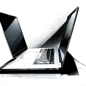 Laptop With User Interface With Black Silver