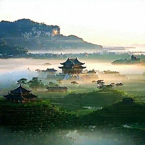 Urban Landscape Photography: Famous Building With Morning Mist With Image, There